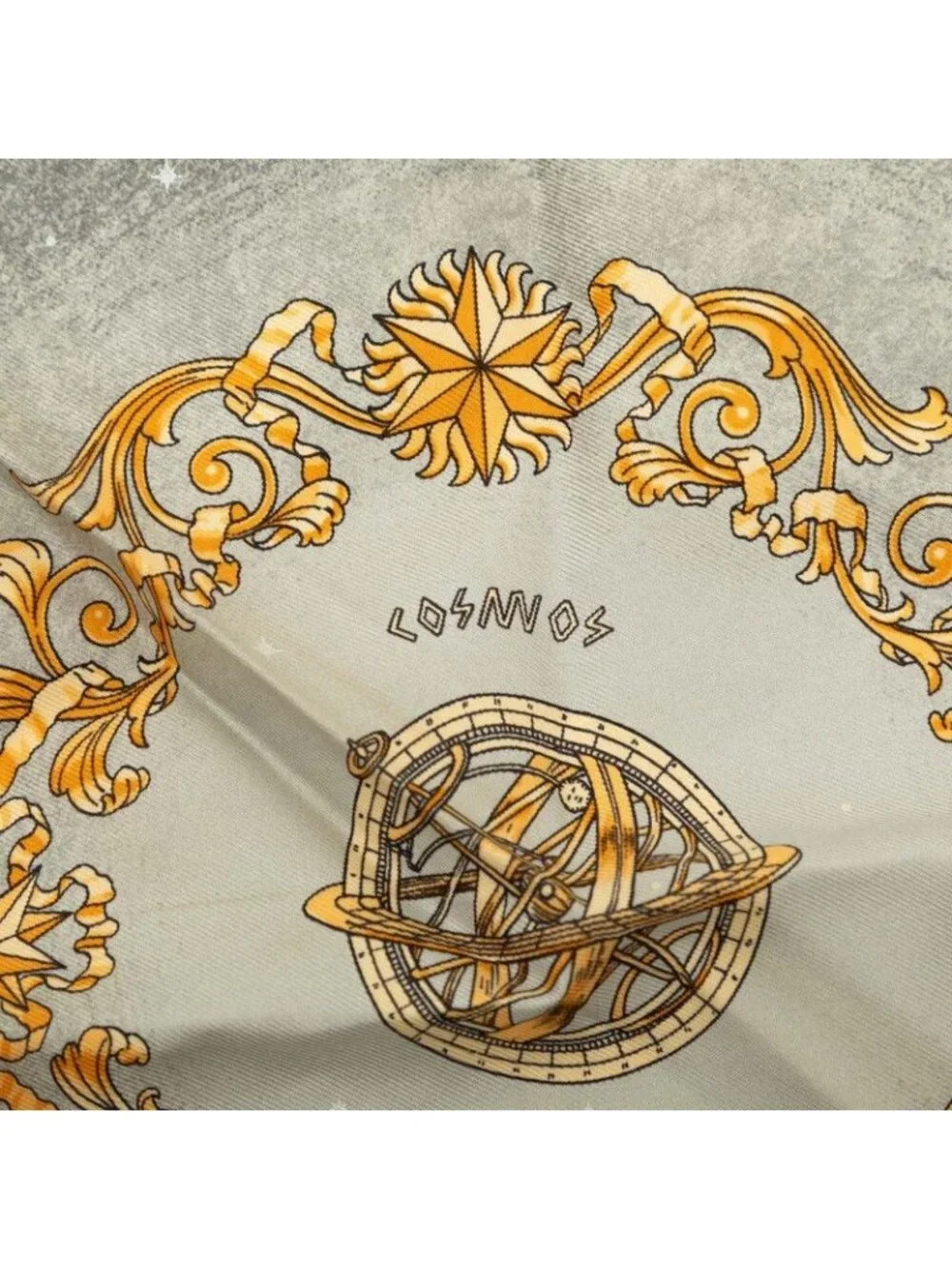 Hermes Carre 42 Cosmos Scarf Black Multicolor Silk